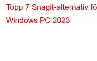 Topp 7 Snagit-alternativ för Windows PC 2023