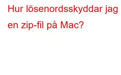 Hur lösenordsskyddar jag en zip-fil på Mac?