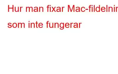 Hur man fixar Mac-fildelning som inte fungerar