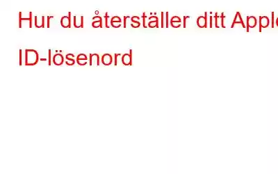 Hur du återställer ditt Apple ID-lösenord