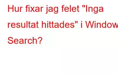 Hur fixar jag felet 