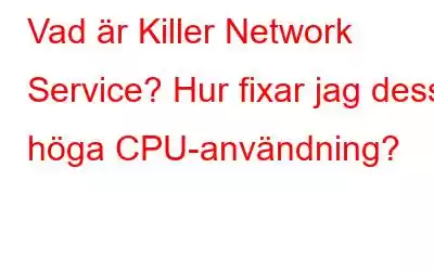 Vad är Killer Network Service? Hur fixar jag dess höga CPU-användning?