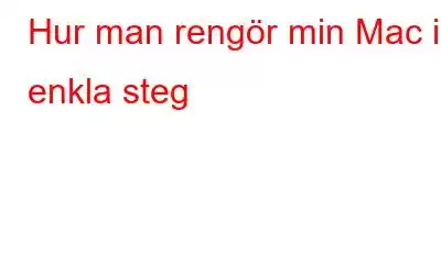 Hur man rengör min Mac i enkla steg