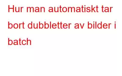 Hur man automatiskt tar bort dubbletter av bilder i batch