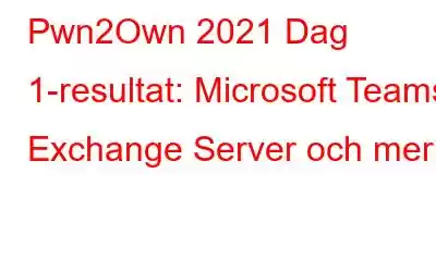 Pwn2Own 2021 Dag 1-resultat: Microsoft Teams, Exchange Server och mer