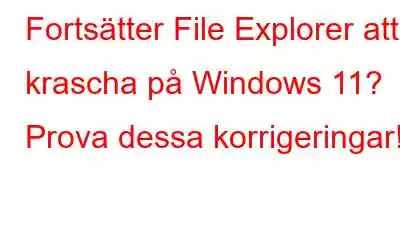 Fortsätter File Explorer att krascha på Windows 11? Prova dessa korrigeringar!