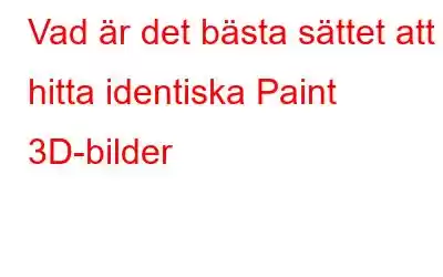 Vad är det bästa sättet att hitta identiska Paint 3D-bilder