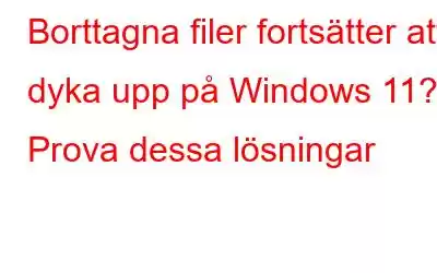 Borttagna filer fortsätter att dyka upp på Windows 11? Prova dessa lösningar