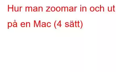 Hur man zoomar in och ut på en Mac (4 sätt)