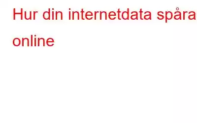 Hur din internetdata spåras online