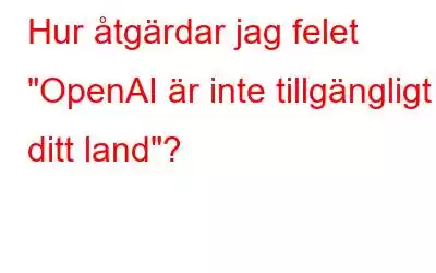 Hur åtgärdar jag felet 