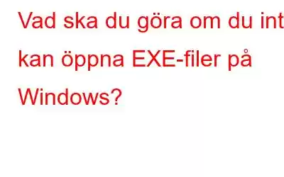 Vad ska du göra om du inte kan öppna EXE-filer på Windows?