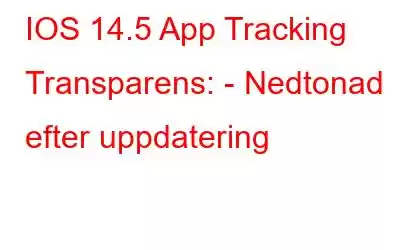 IOS 14.5 App Tracking Transparens: - Nedtonad efter uppdatering