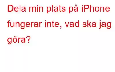 Dela min plats på iPhone fungerar inte, vad ska jag göra?