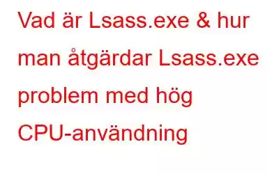 Vad är Lsass.exe & hur man åtgärdar Lsass.exe problem med hög CPU-användning