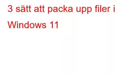 3 sätt att packa upp filer i Windows 11