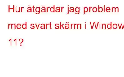 Hur åtgärdar jag problem med svart skärm i Windows 11?