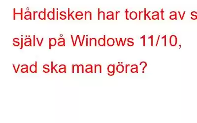 Hårddisken har torkat av sig själv på Windows 11/10, vad ska man göra?