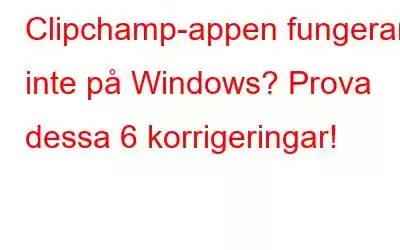 Clipchamp-appen fungerar inte på Windows? Prova dessa 6 korrigeringar!