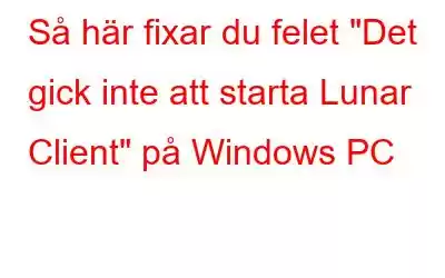 Så här fixar du felet 