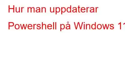 Hur man uppdaterar Powershell på Windows 11