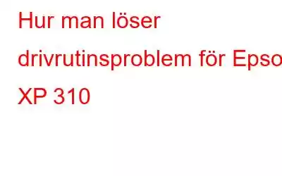 Hur man löser drivrutinsproblem för Epson XP 310