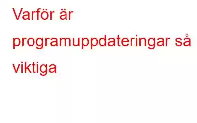 Varför är programuppdateringar så viktiga