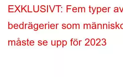 EXKLUSIVT: Fem typer av bedrägerier som människor måste se upp för 2023