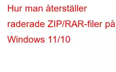 Hur man återställer raderade ZIP/RAR-filer på Windows 11/10