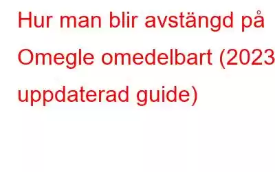 Hur man blir avstängd på Omegle omedelbart (2023 uppdaterad guide)