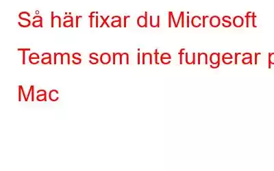 Så här fixar du Microsoft Teams som inte fungerar på Mac