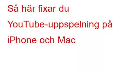 Så här fixar du YouTube-uppspelning på iPhone och Mac