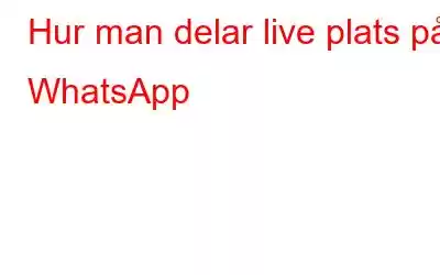 Hur man delar live plats på WhatsApp