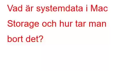 Vad är systemdata i Mac Storage och hur tar man bort det?