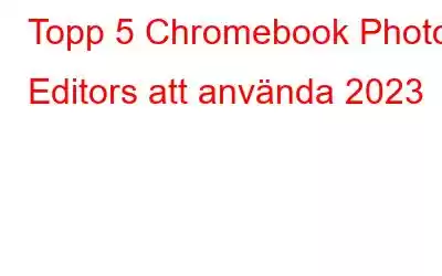 Topp 5 Chromebook Photo Editors att använda 2023