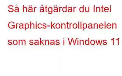 Så här åtgärdar du Intel Graphics-kontrollpanelen som saknas i Windows 11