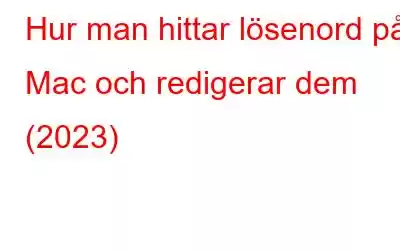 Hur man hittar lösenord på Mac och redigerar dem (2023)