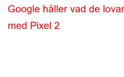 Google håller vad de lovar med Pixel 2