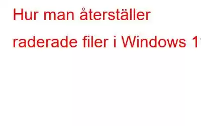 Hur man återställer raderade filer i Windows 11