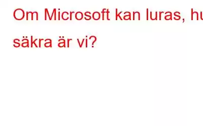 Om Microsoft kan luras, hur säkra är vi?