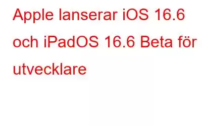 Apple lanserar iOS 16.6 och iPadOS 16.6 Beta för utvecklare