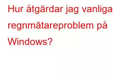 Hur åtgärdar jag vanliga regnmätareproblem på Windows?