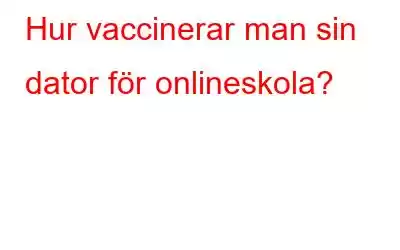 Hur vaccinerar man sin dator för onlineskola?