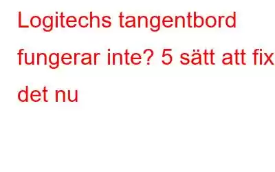 Logitechs tangentbord fungerar inte? 5 sätt att fixa det nu