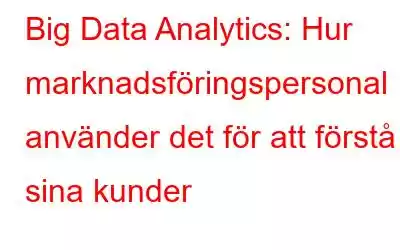 Big Data Analytics: Hur marknadsföringspersonal använder det för att förstå sina kunder