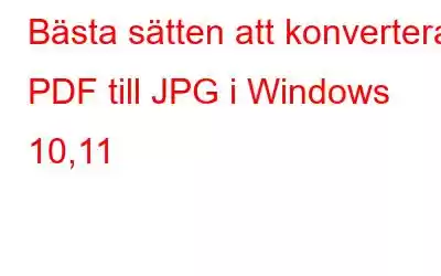 Bästa sätten att konvertera PDF till JPG i Windows 10,11