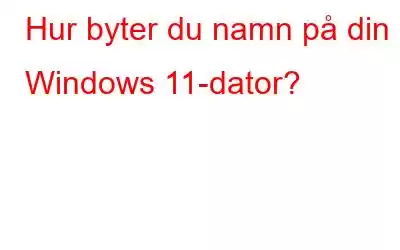 Hur byter du namn på din Windows 11-dator?