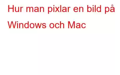 Hur man pixlar en bild på Windows och Mac