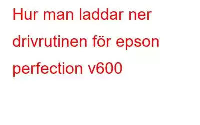 Hur man laddar ner drivrutinen för epson perfection v600