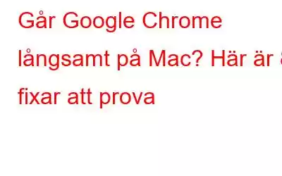 Går Google Chrome långsamt på Mac? Här är 8 fixar att prova